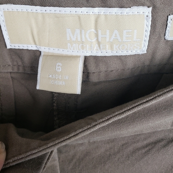 Michael Kors Brown Gramercy Fit Flat Front Khakis Sz 6 - Picture 6 of 9